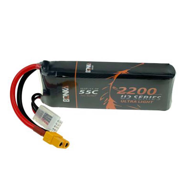 BONKA 2200mAh 55C 3S LiPo Battery for RC Helicopter